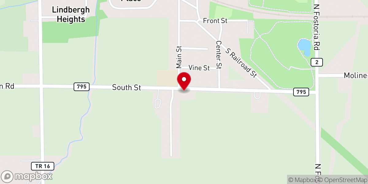 Map showing location of St Paul's United Methodist Church