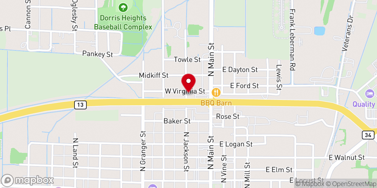 Map showing location of Christian Community Compassion Center-Homeless Shelter