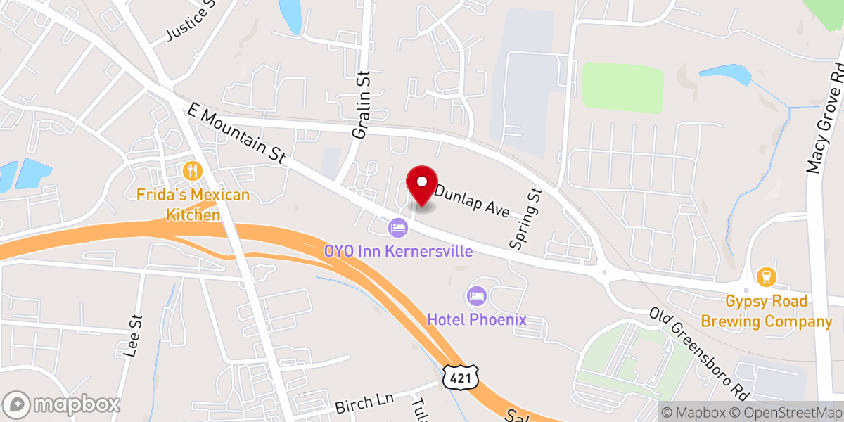 Map showing location of Branch of Hope Church
