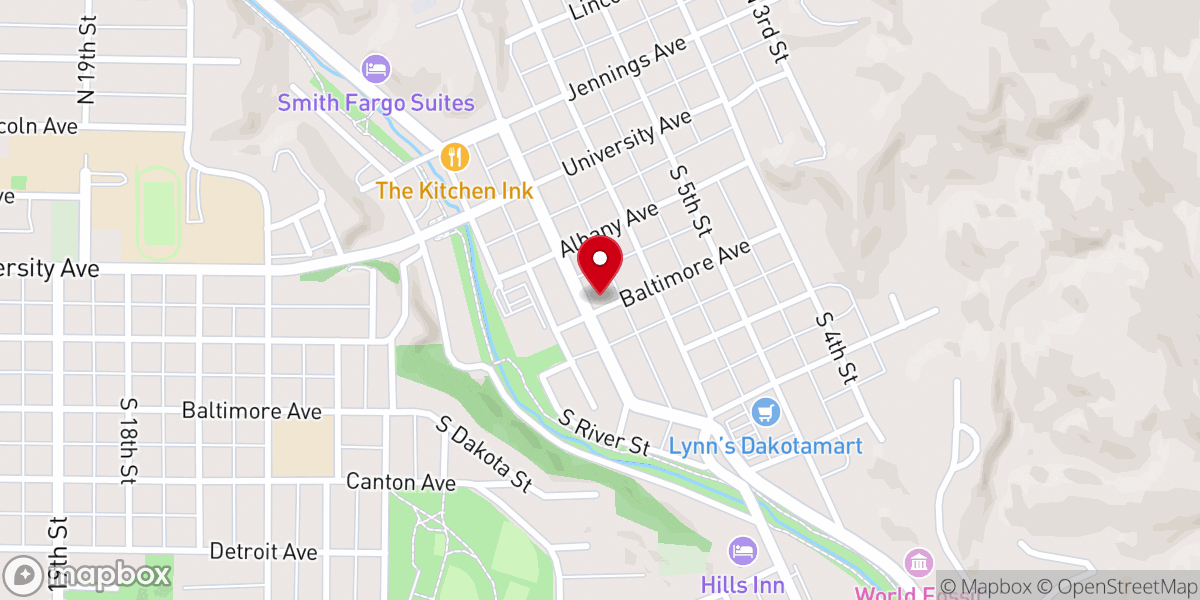 Map showing location of Hot Springs Seventh-day Adventist Church