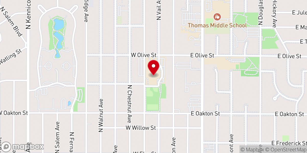 Map showing location of Ukrainian SDA Church of Chicago