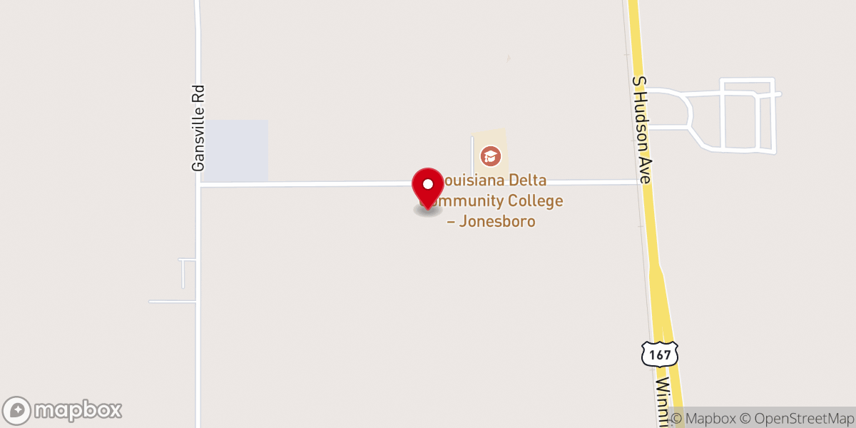 Map showing location of Jackson Parish Correctional