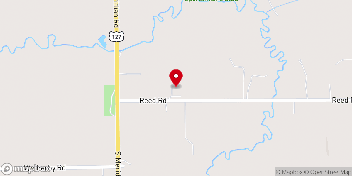 Map showing location of Fellowship Baptist Church