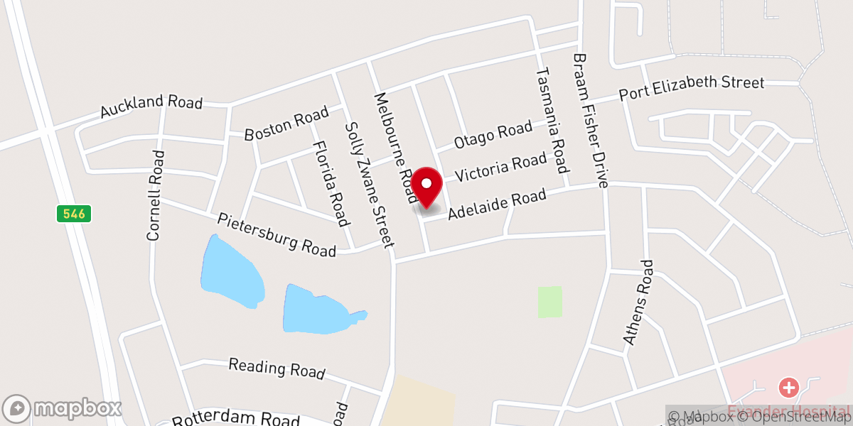 Map showing location of Sion Pentecostal Protestant Church