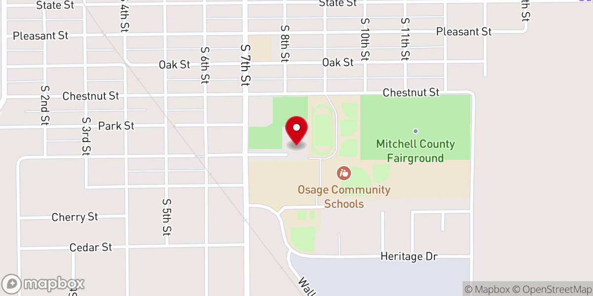Map showing location of Cedar Summerstock Theatre