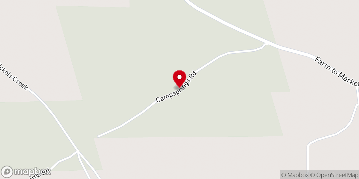 Map showing location of Camp Springs Church