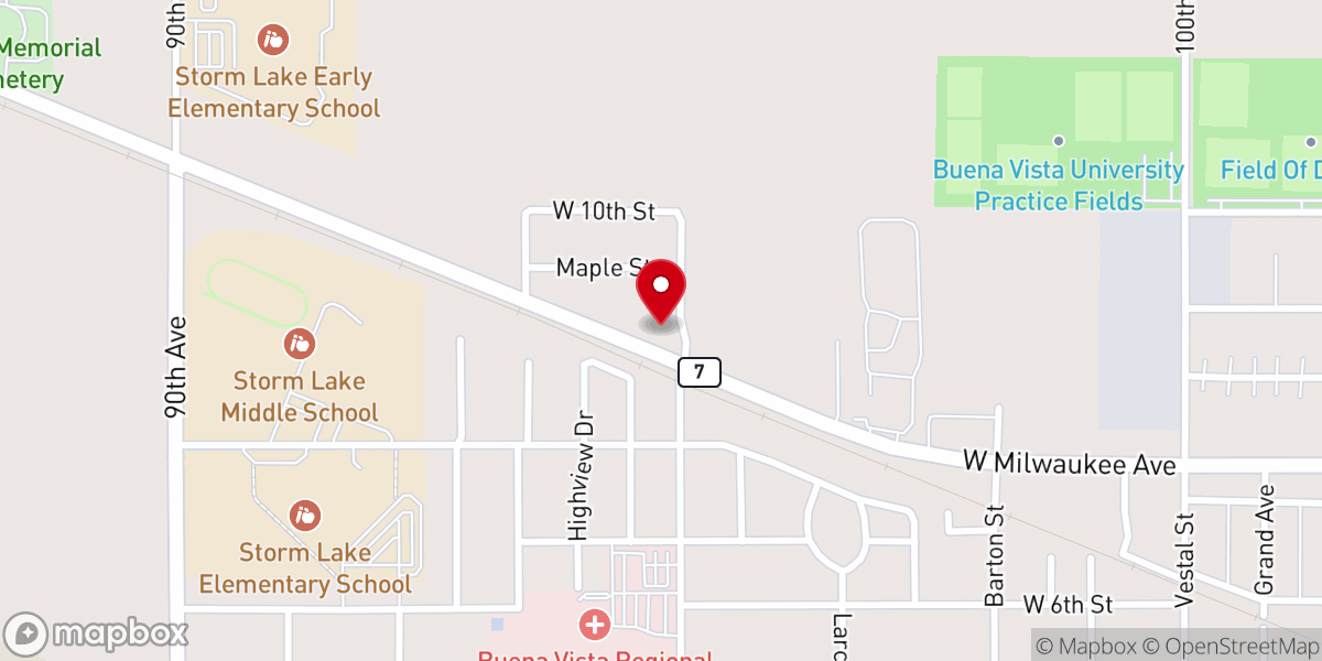 Map showing location of Church of New Beginnings