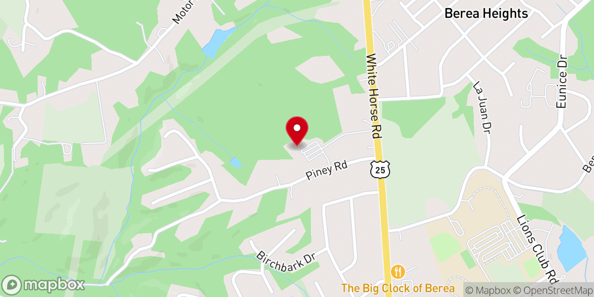 Map showing location of Unity Baptist Church