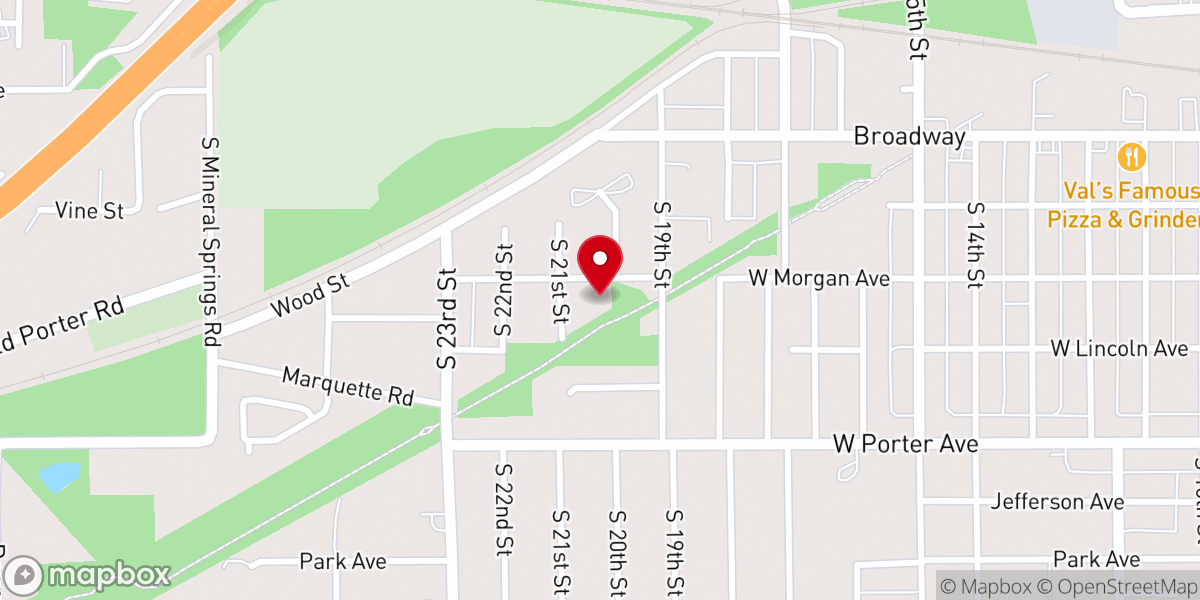 Map showing location of Healing Place