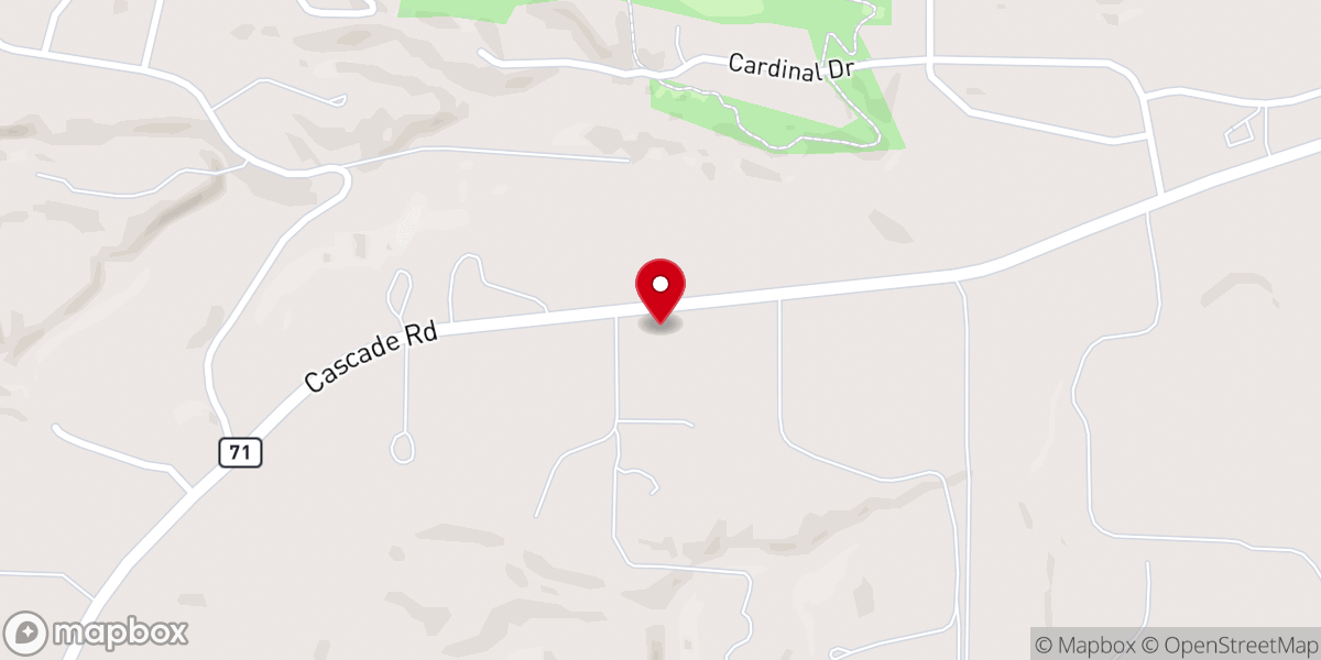 Map showing location of Cascade Road Baptist Church