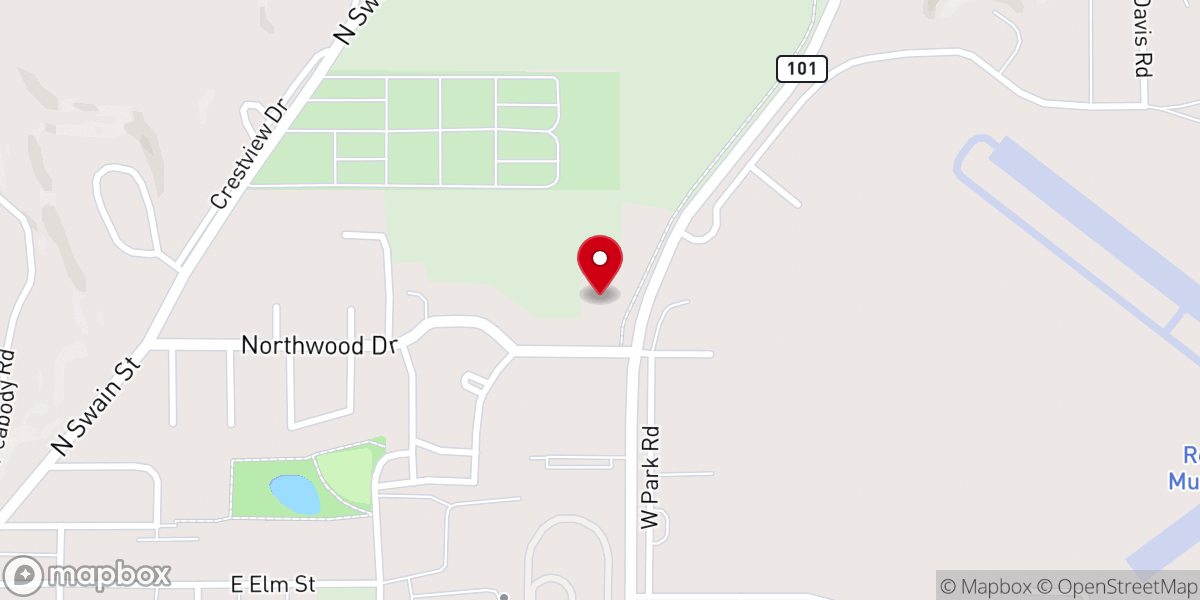 Map showing location of Northwood Church