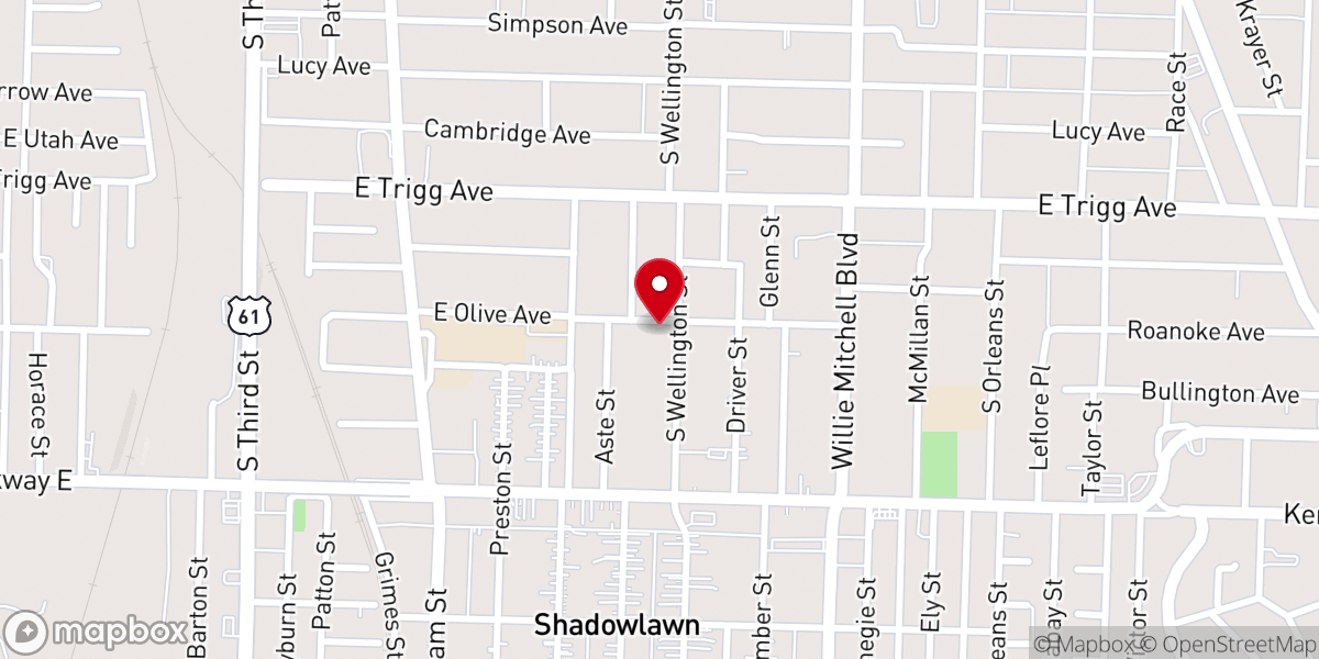 Map showing location of Peter Rock Spiritual Church
