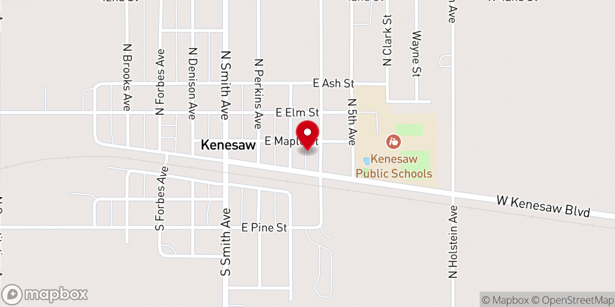Map showing location of Kenesaw Presbyterian Church