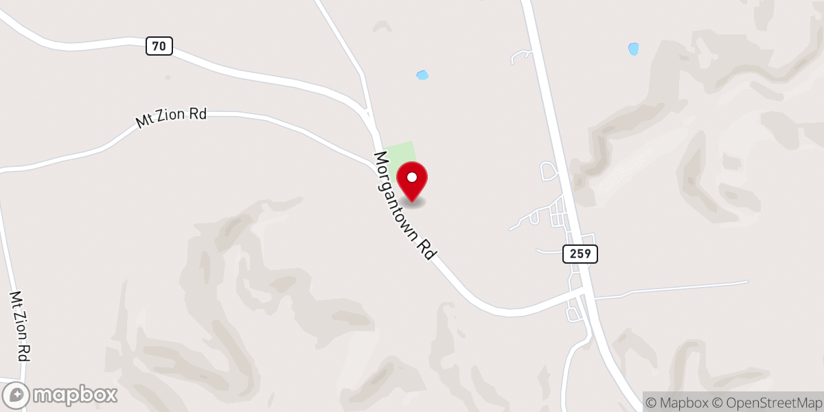 Map showing location of Pleasant Union Church