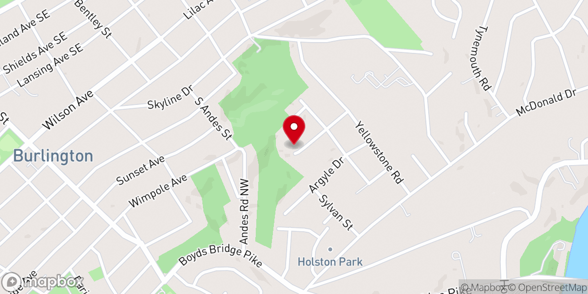 Map showing location of Mt Avenue Church of God