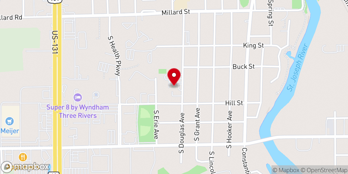 Map showing location of Immaculate Conception Catholic Church