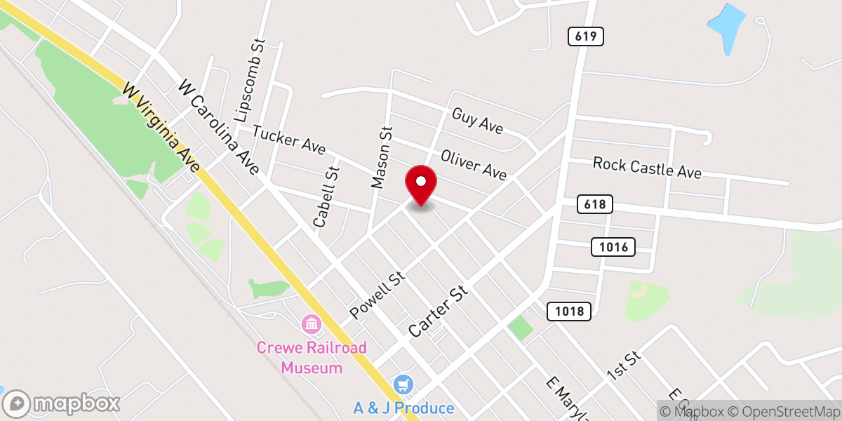 Map showing location of Gibson Memorial Church