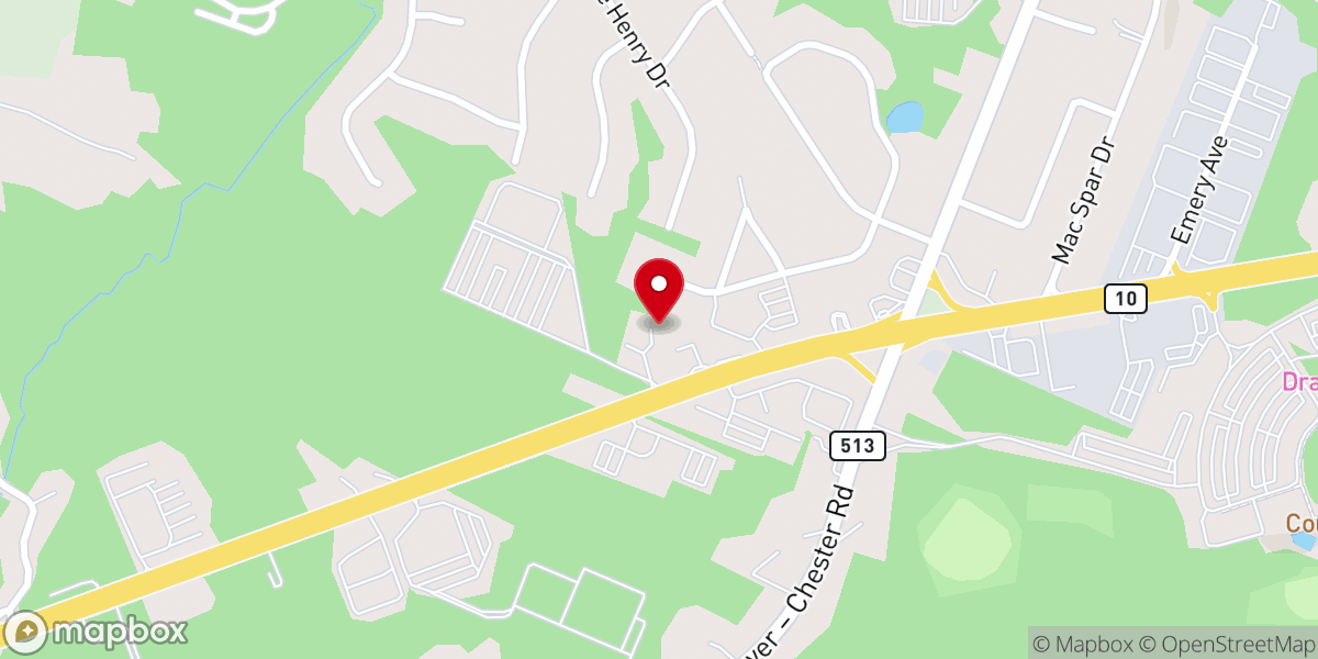 Map showing location of Mar Thoma Church of New Jersey