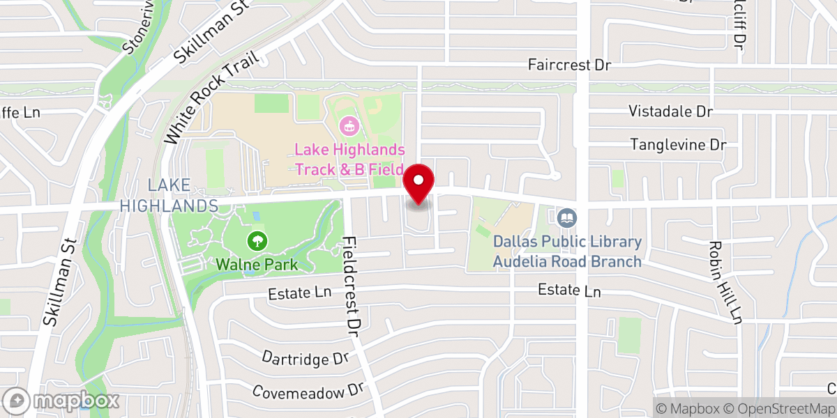 Map showing location of North Highlands Bible Church