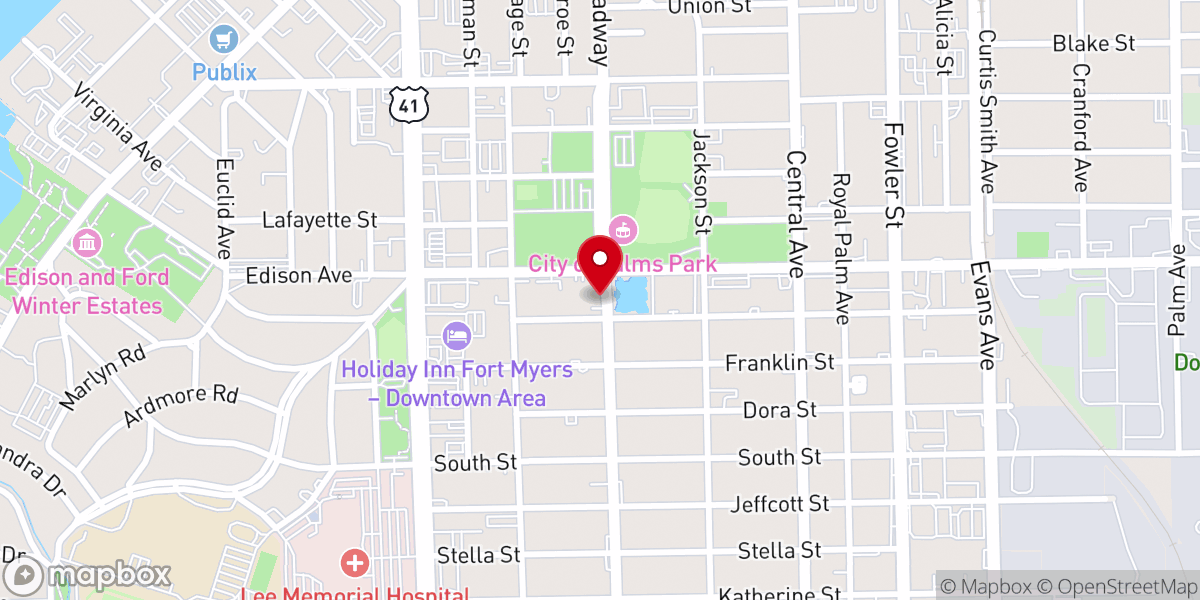 Map showing location of Zion Hope Missionary Baptist Church