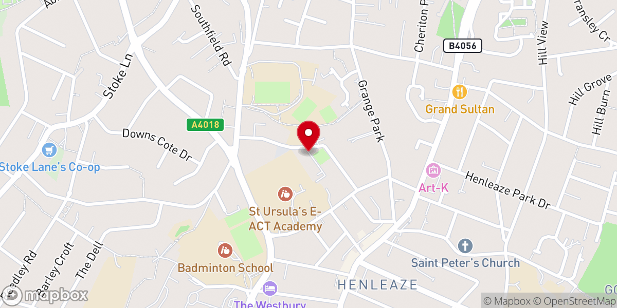 Map showing location of Sacred Heart Catholic Church