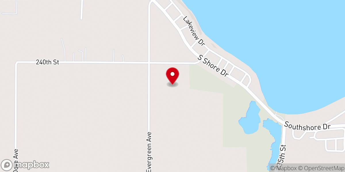 Map showing location of Lakeside Church