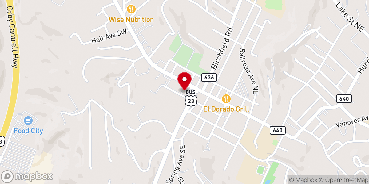 Map showing location of Trinity United Methodist Church