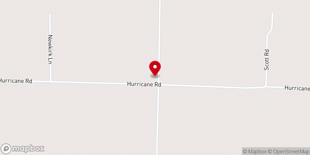 Map showing location of Hurricane Missionary Baptist Church