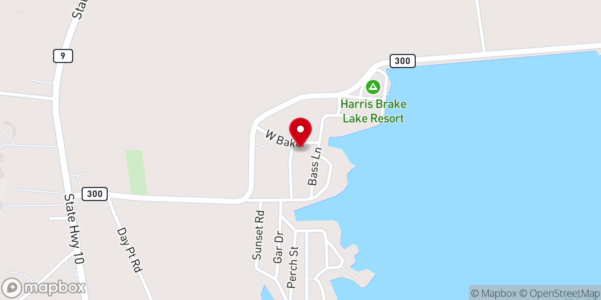 Map showing location of Crossroads at the Lake