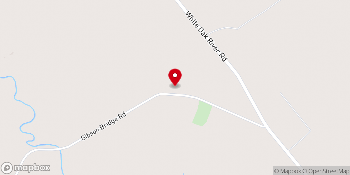 Map showing location of White Oak Church