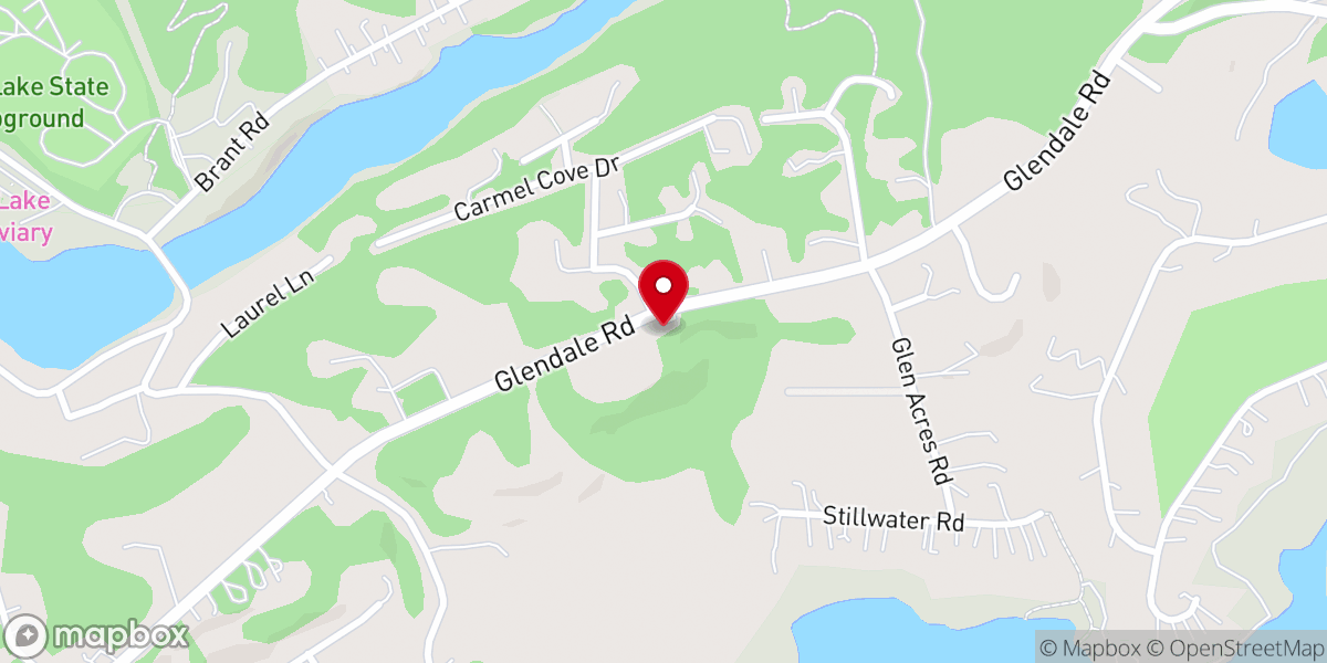 Map showing location of Glendale Church