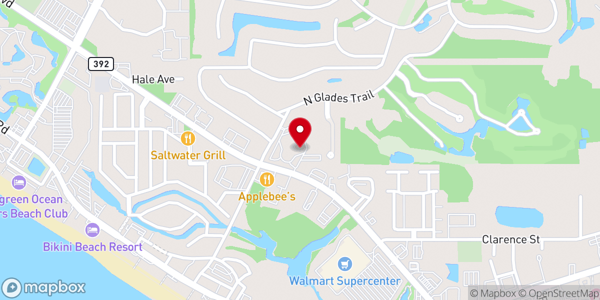 Map showing location of Gulf Beach Baptist Preschool