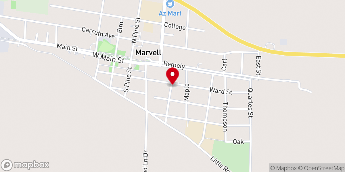 Map showing location of Wesley Chapel AME