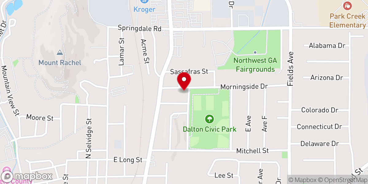 Map showing location of Freedom Baptist Church