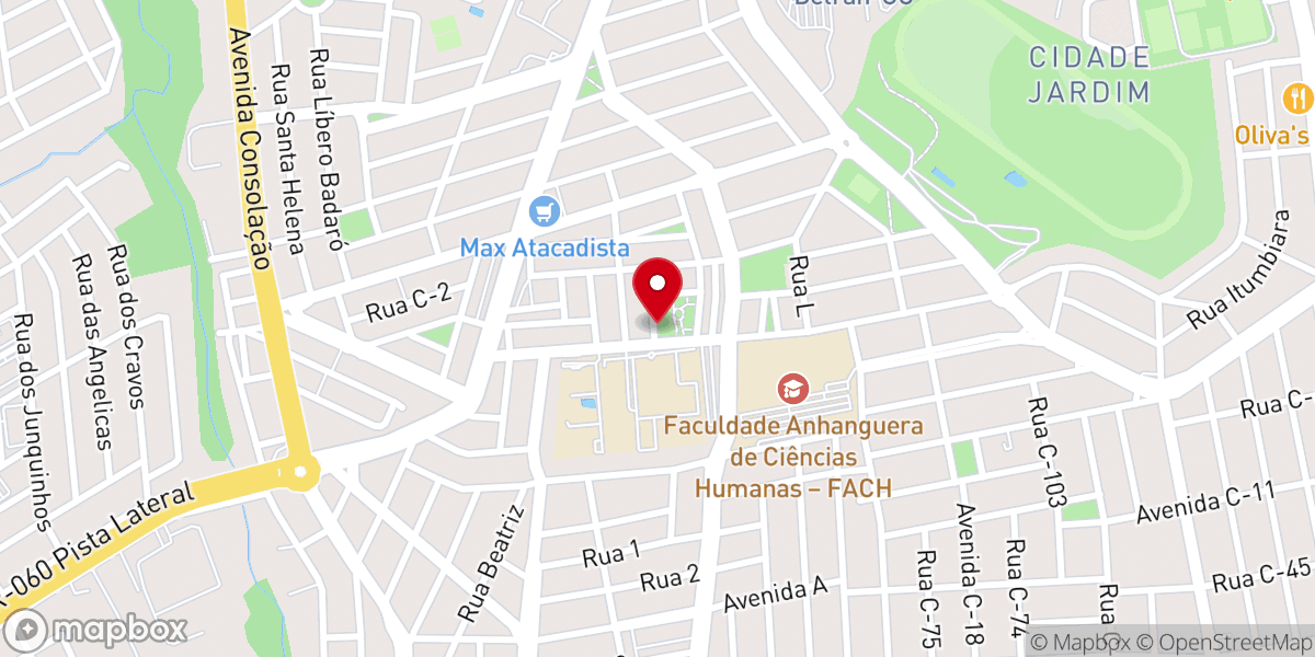 Map showing location of Santuário Basílica Sagrada Família
