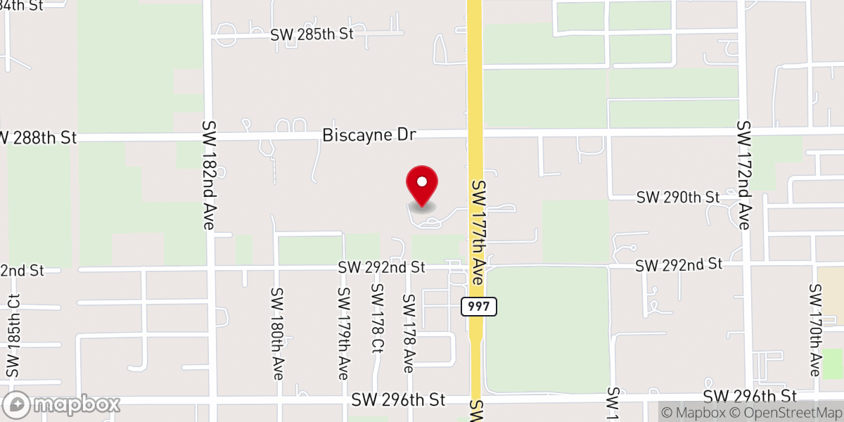 Map showing location of First Baptist Church-Homestead
