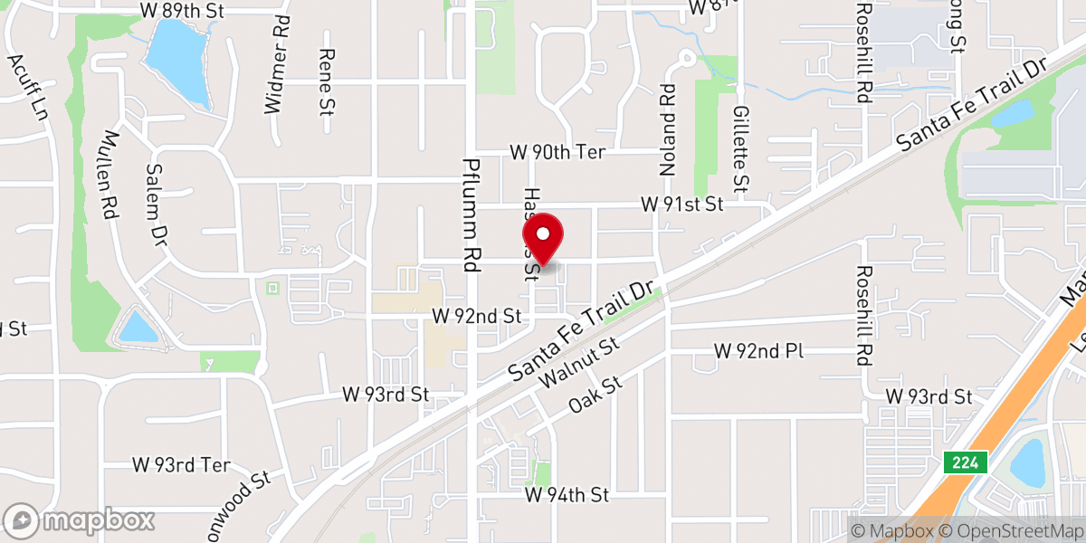 Map showing location of Redeemer Fellowship Church