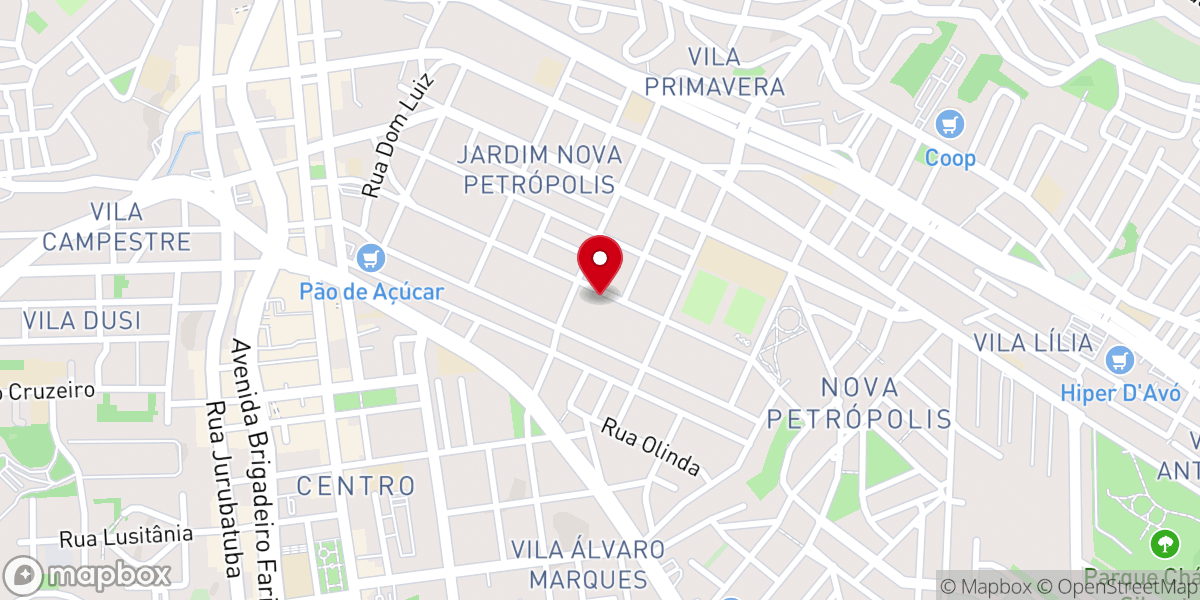 Map showing location of Igreja Batista da Borda do Campo