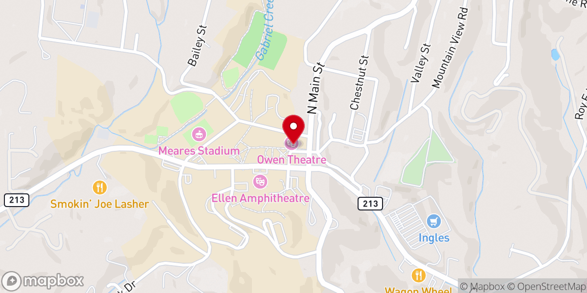 Map showing location of Southern Appalachian Repertory Theatre