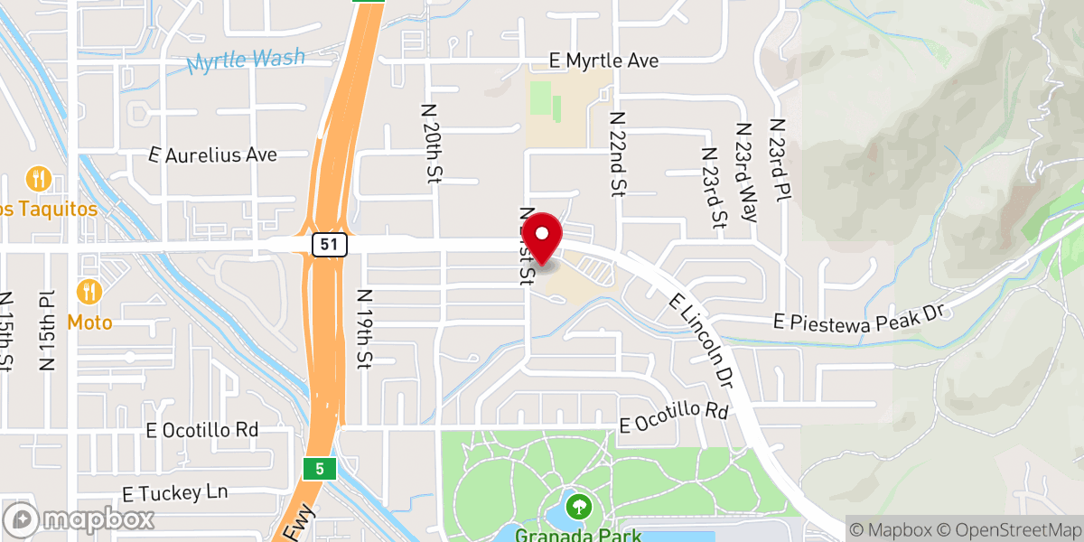 Map showing location of Lincoln Heights Christian Church