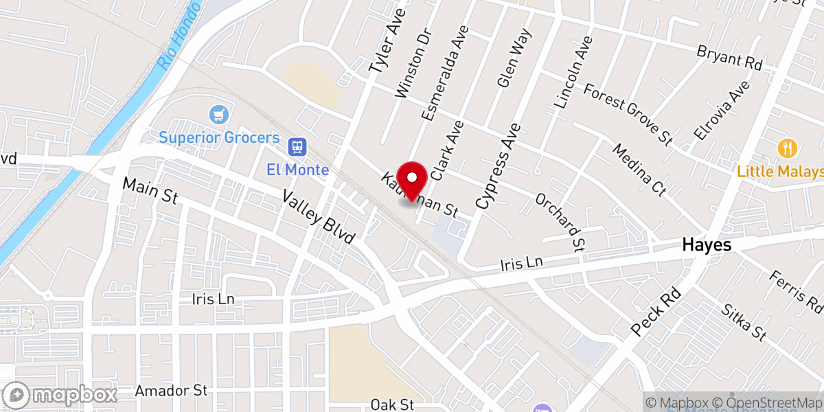 Map showing location of Calvary Assembly Of God