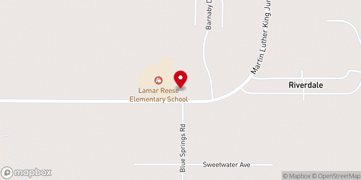 Map showing location of Eureka Baptist Church
