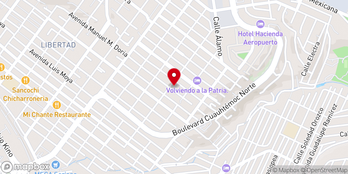 Map showing location of Parroquia de Nuestra Señora de Loreto