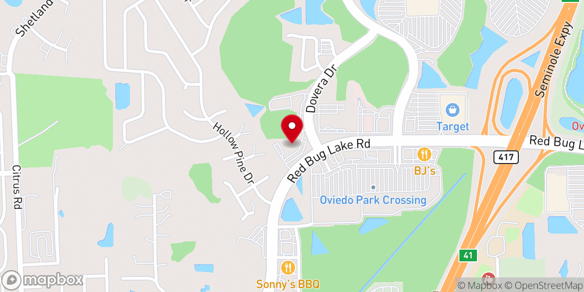 Map showing location of Palmwood Church at the Oviedo YMCA