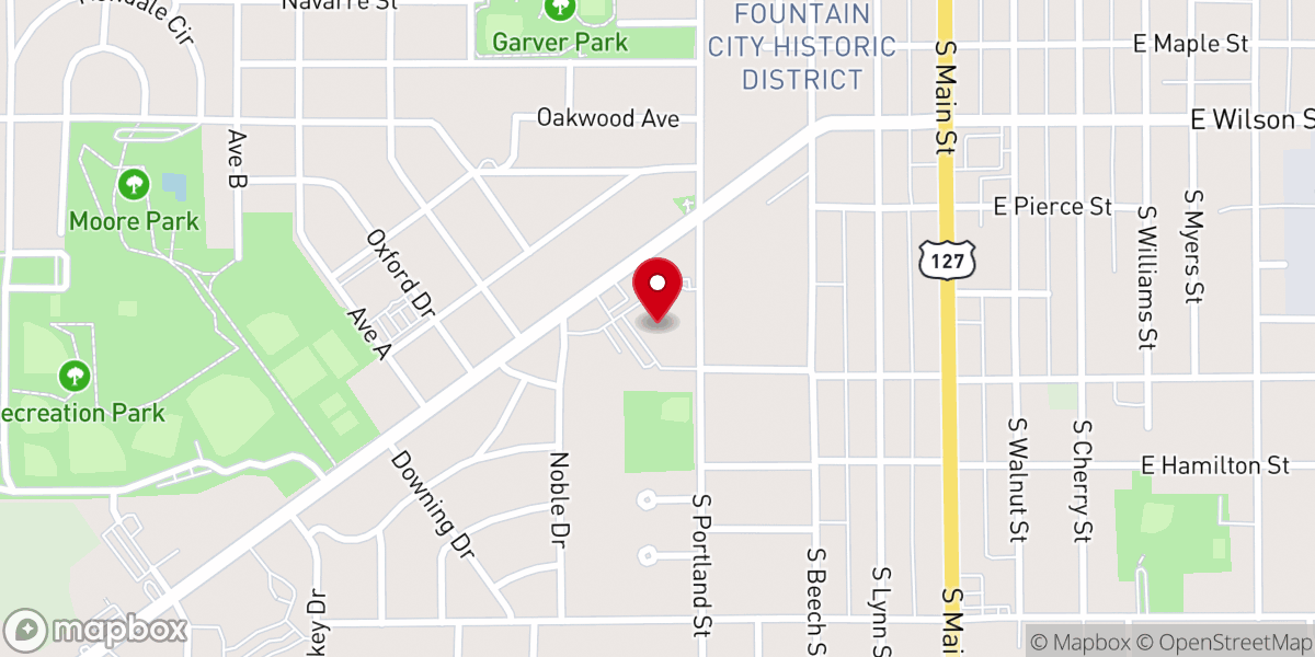 Map showing location of St Patrick's Catholic Church