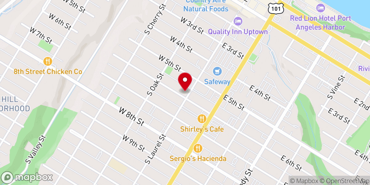 Map showing location of First Baptist Church