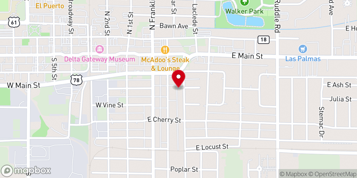 Map showing location of Gospel Lighthouse Church