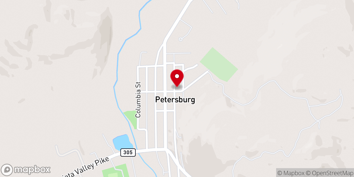 Map showing location of Zion Lutheran Church