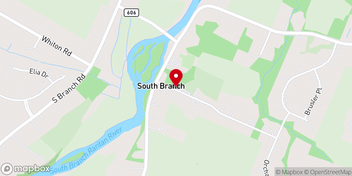Map showing location of South Branch Bible Fellowship
