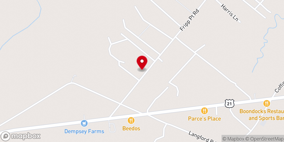 Map showing location of Church of the Harvest